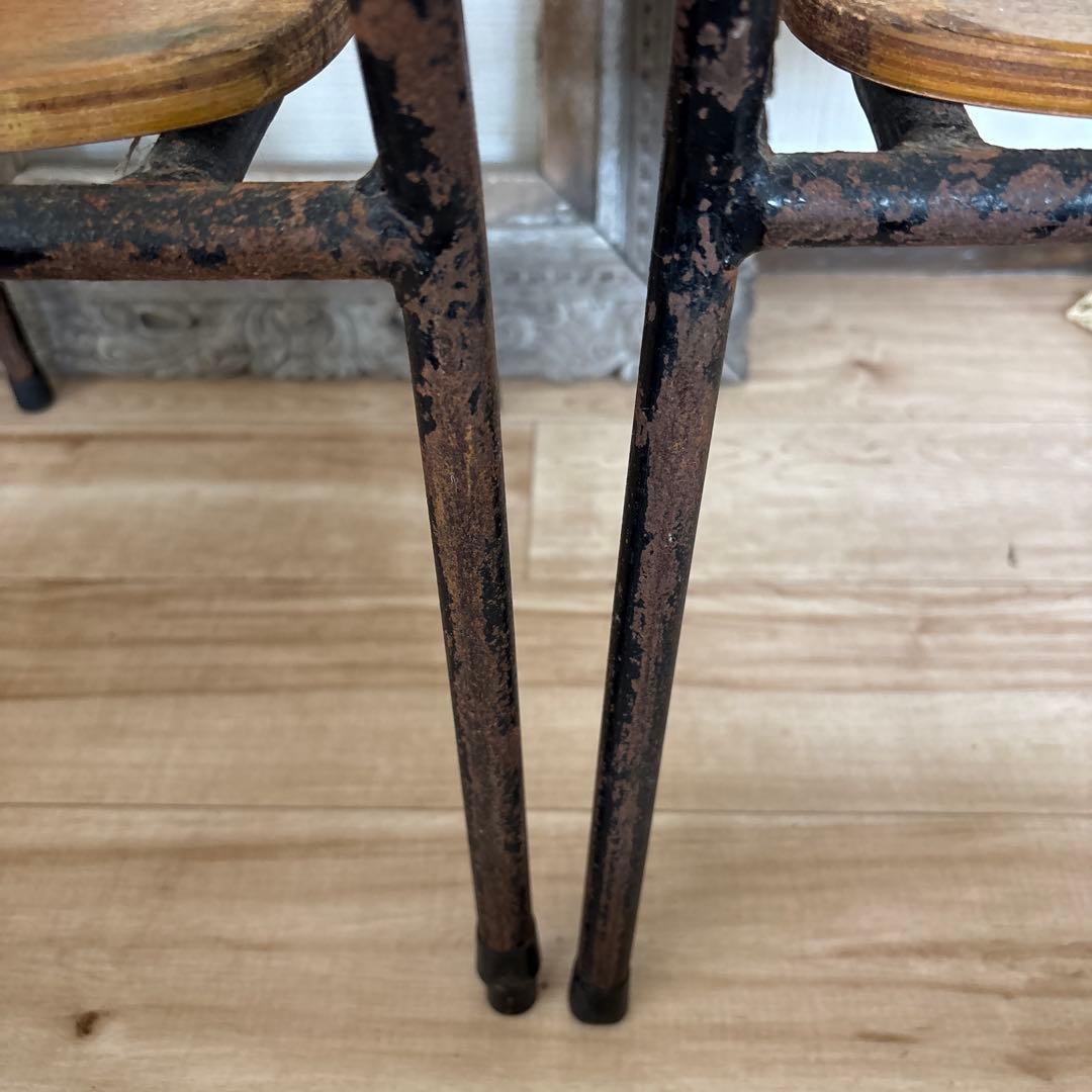 懐かしい幼稚園の椅子2脚セットアンティーク