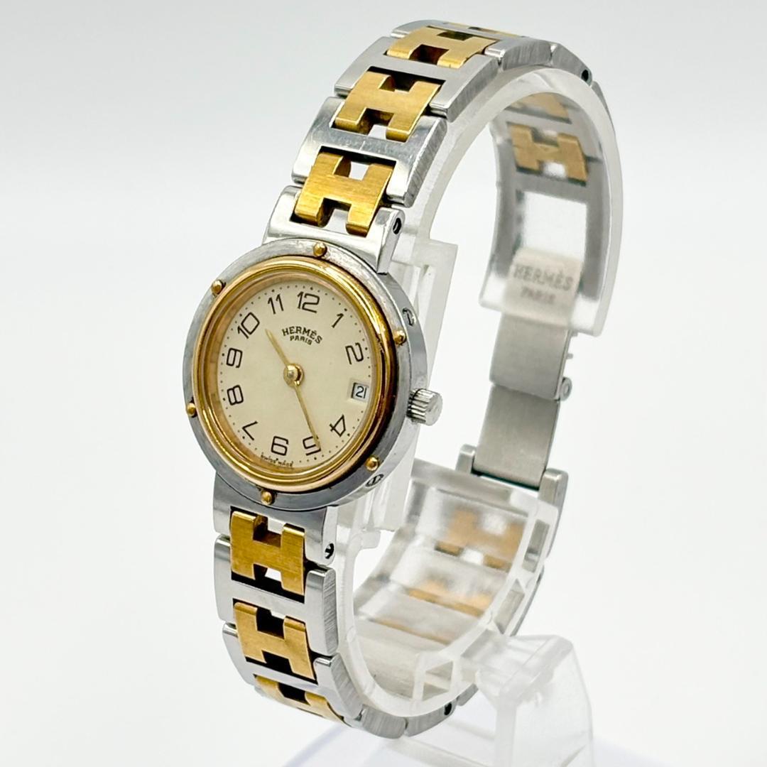 303●美品● HERMES エルメス クリッパー レディース アイボリー