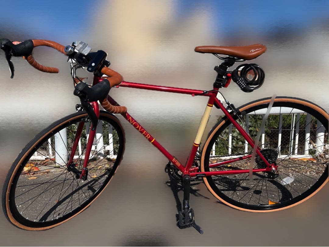 CANOVER レッド ロードバイク ダイヤルロック付き