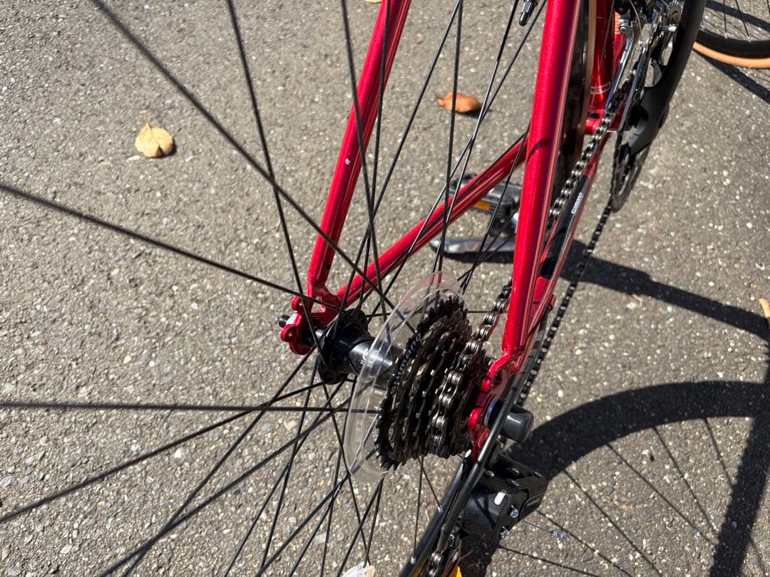 CANOVER レッド ロードバイク ダイヤルロック付き