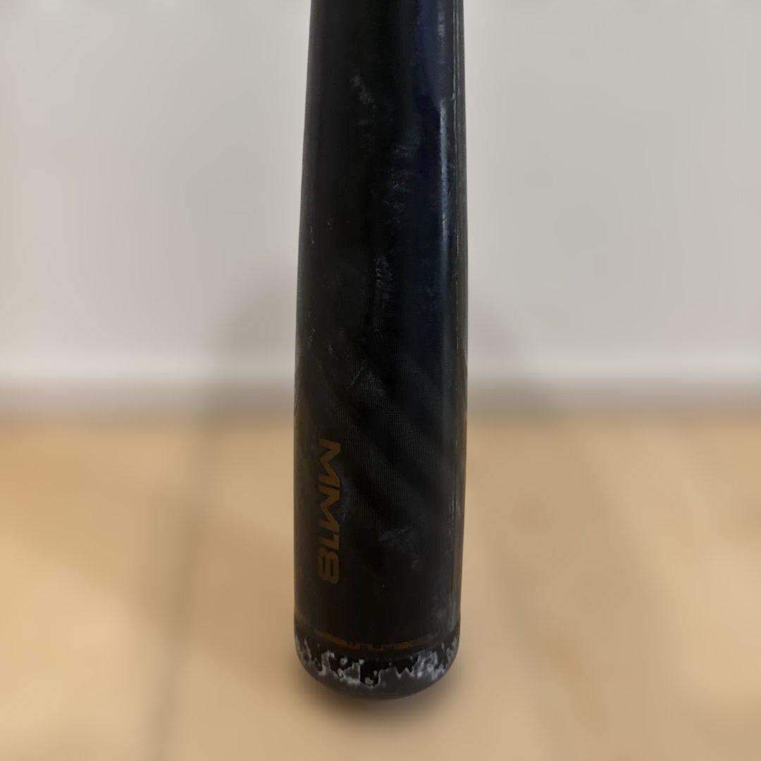 ミ*ド様 MM18 軟式バット 黒/青　573g 80cm