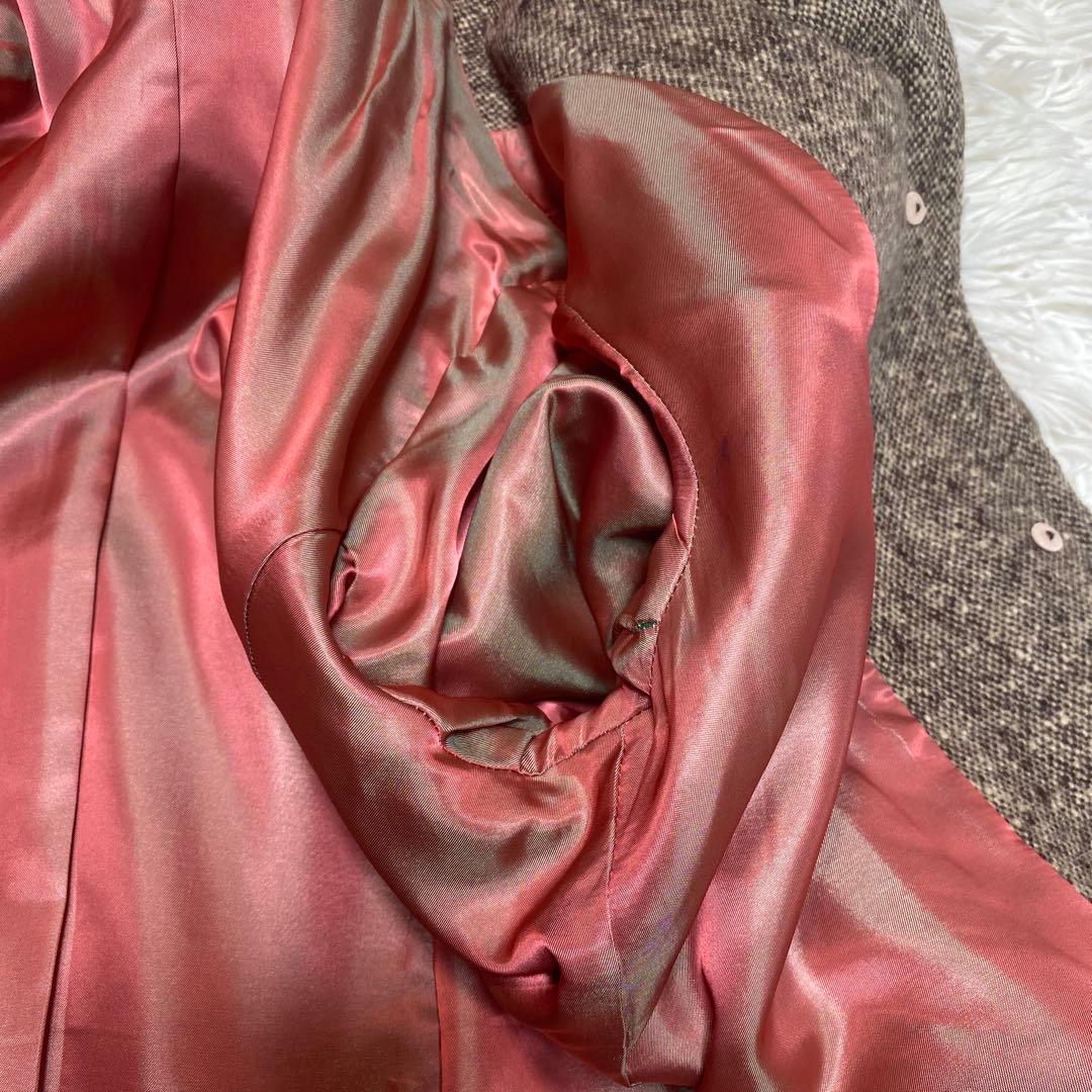 食米過子 ポールスミス　ツイード　ベルト　アンゴラ混　ブラウン　スリット