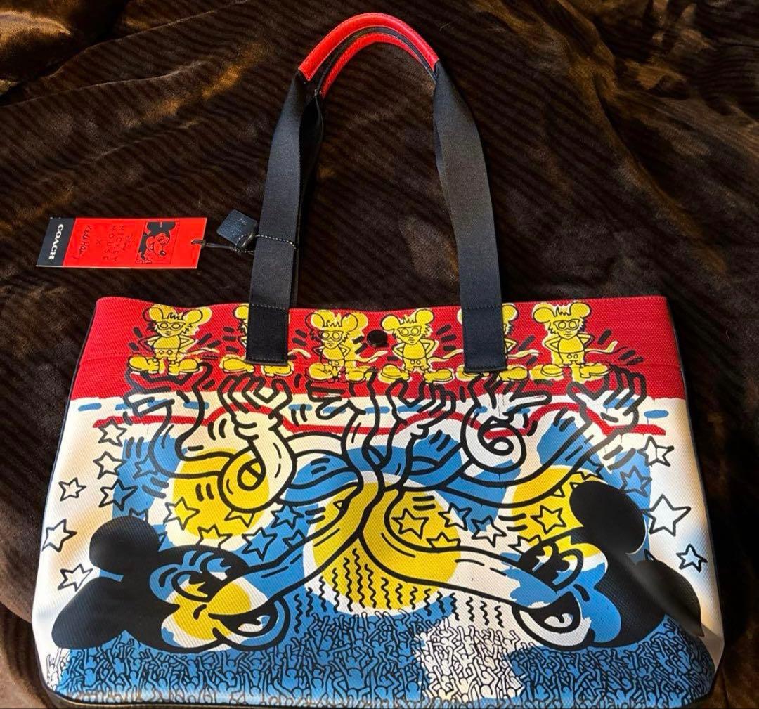 K*6様 キースヘリング　コーチ　ミッキーマウス　coach 新品未使用　トート