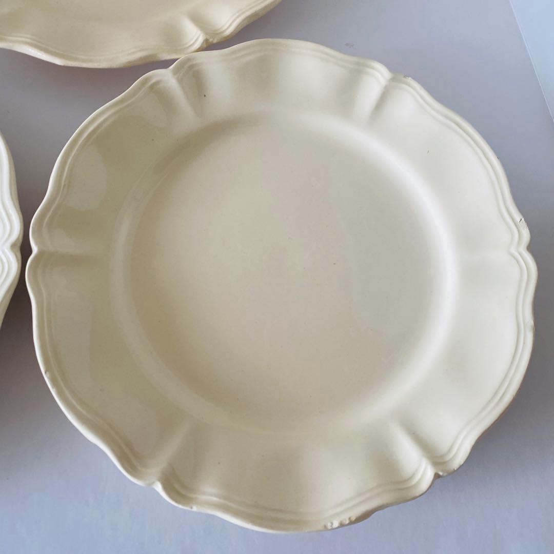 ディゴワンサルグミンヌ　花リム　ケーキプレート　フランス　4点セット