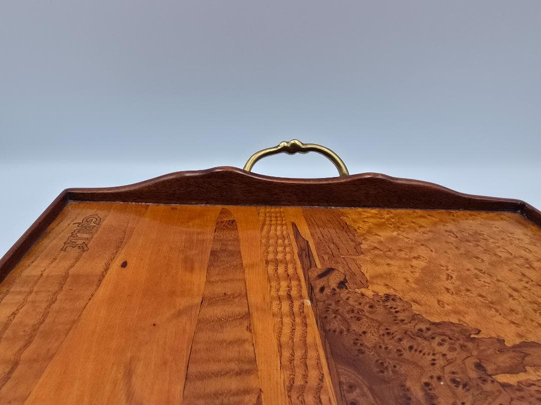 エミール・ガレ / 風景文マルケトリトレイ/