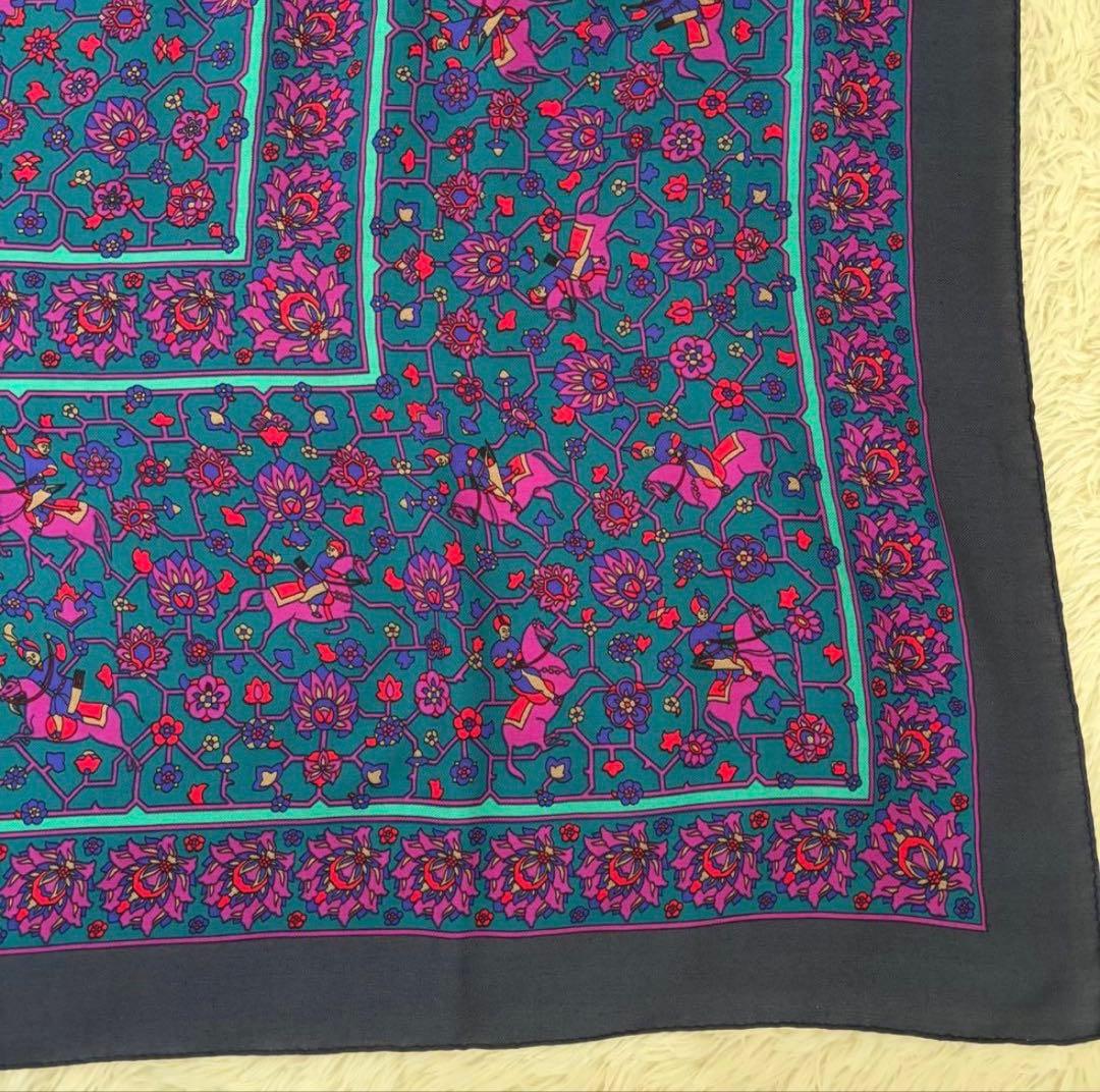 エルメス カレジェアン140 タブリーズ カシミヤ シルク スカーフ ストール