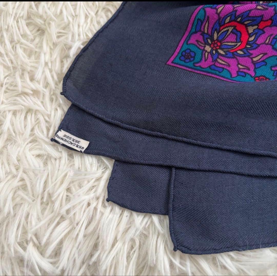 エルメス カレジェアン140 タブリーズ カシミヤ シルク スカーフ ストール