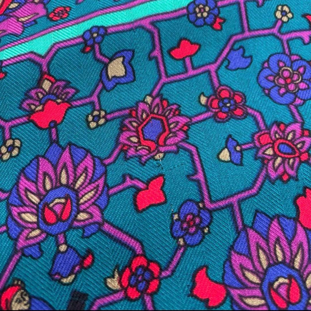 エルメス カレジェアン140 タブリーズ カシミヤ シルク スカーフ ストール