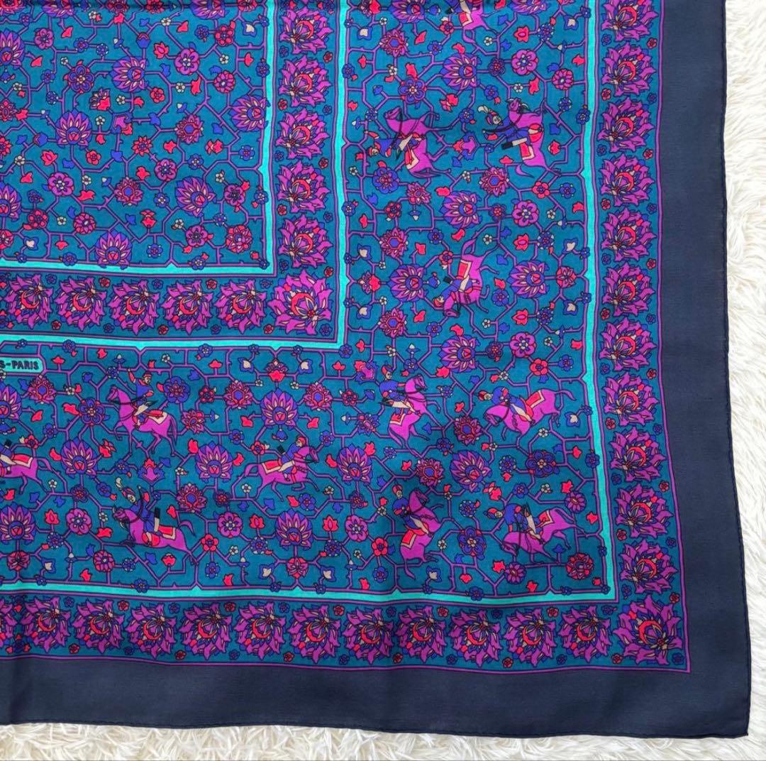 エルメス カレジェアン140 タブリーズ カシミヤ シルク スカーフ ストール