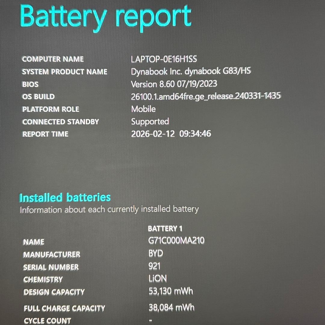 美品 dynabook G83 第11世代 i5 13.3型 フルHD オフィス