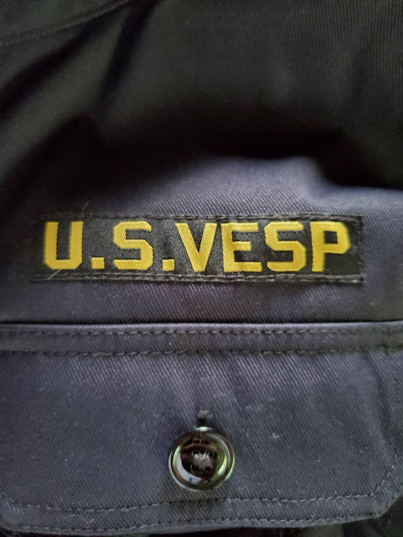 U.S.VESP フード付きジャケット ネイビー/迷彩 上下セット　上M　下 L