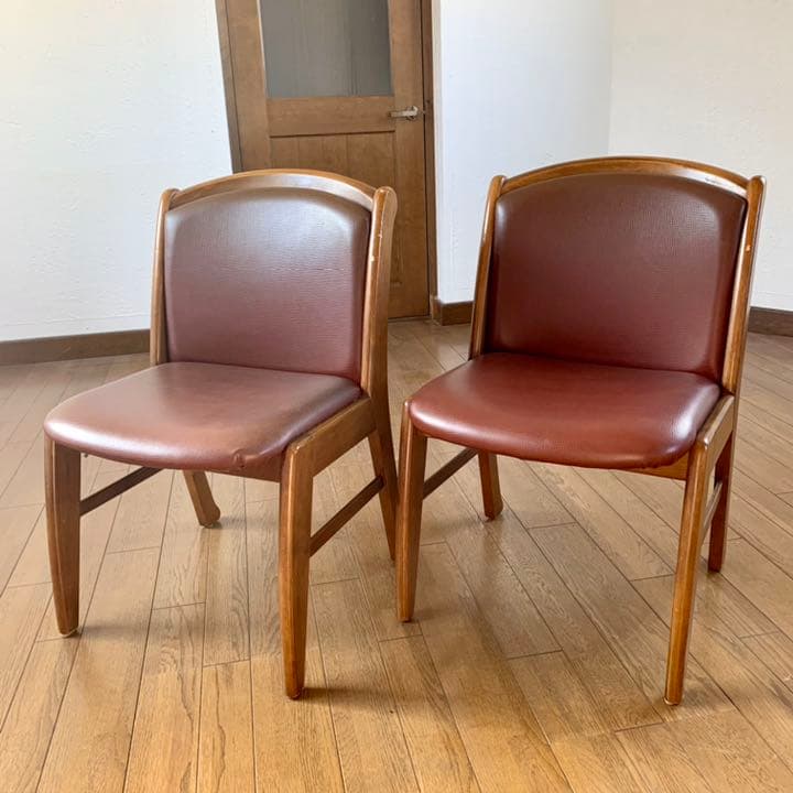 【値下げ交渉歓迎】ヴィンテージレザーチェア ブラウン