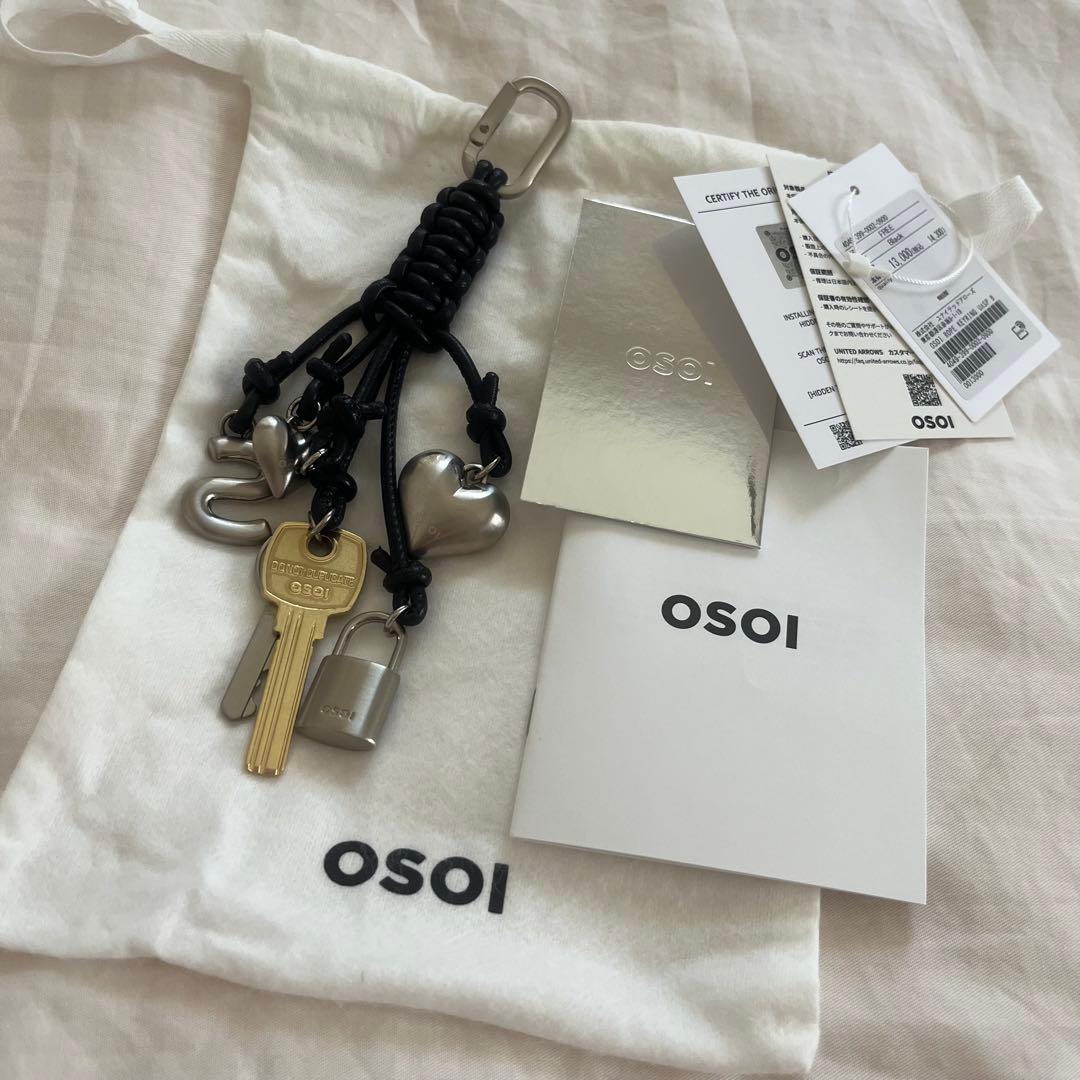 OSOI 別注 ロープキーリング BLACK