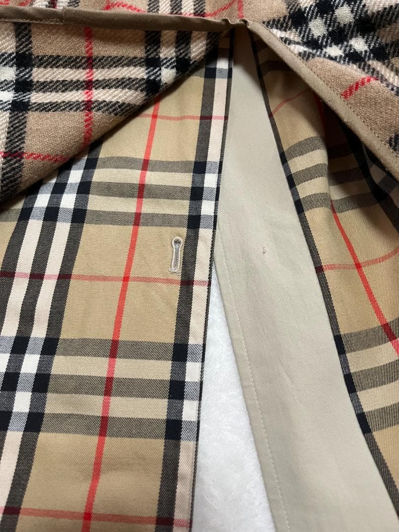 【極美品】バーバリー ステンカラーコート L ～ LL XL ライナー付き