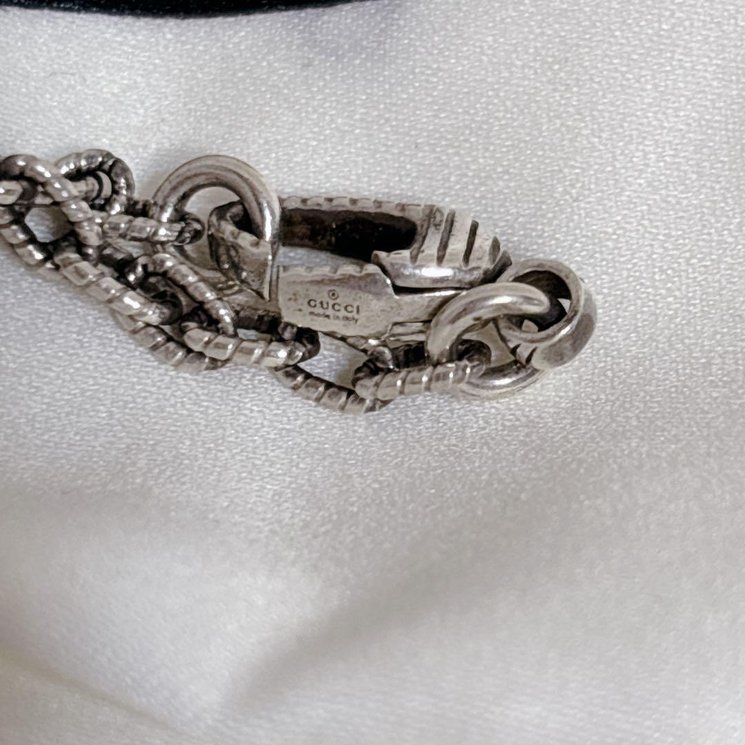 グッチ　ネックレス　アラベスク　インターロッキング　GG シルバー