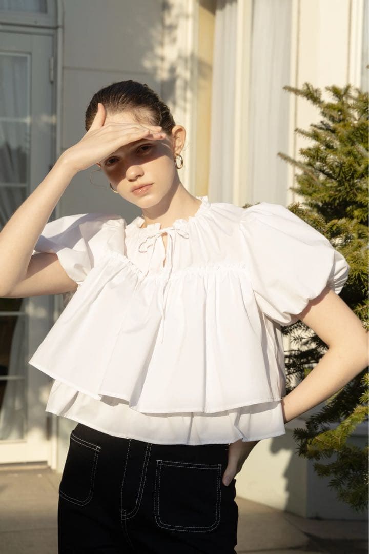 トップス Porto Puff Blouse thetoe