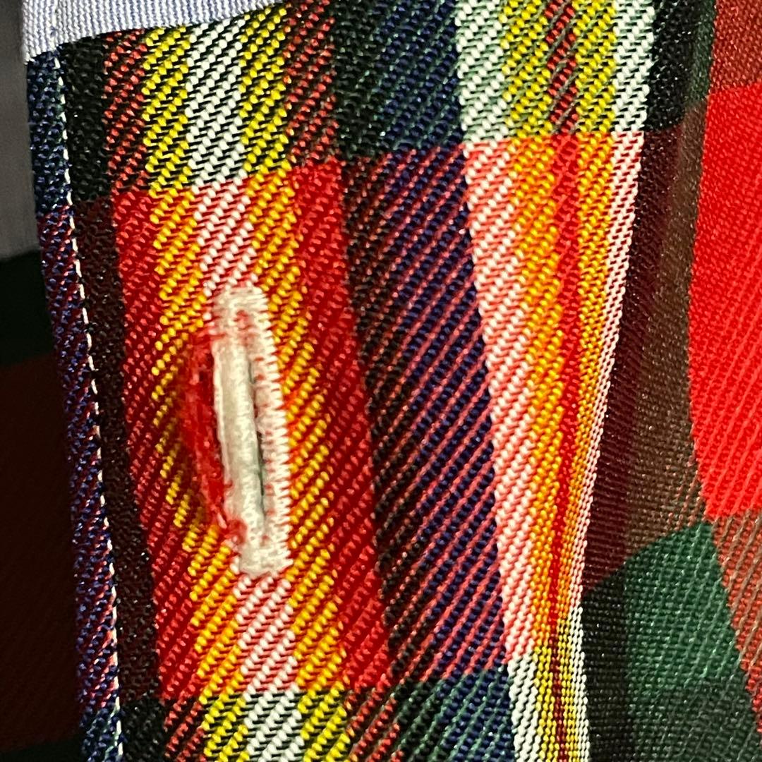 コムデギャルソン 長袖シャツ 20AW 異素材ドッキング チェック柄 M