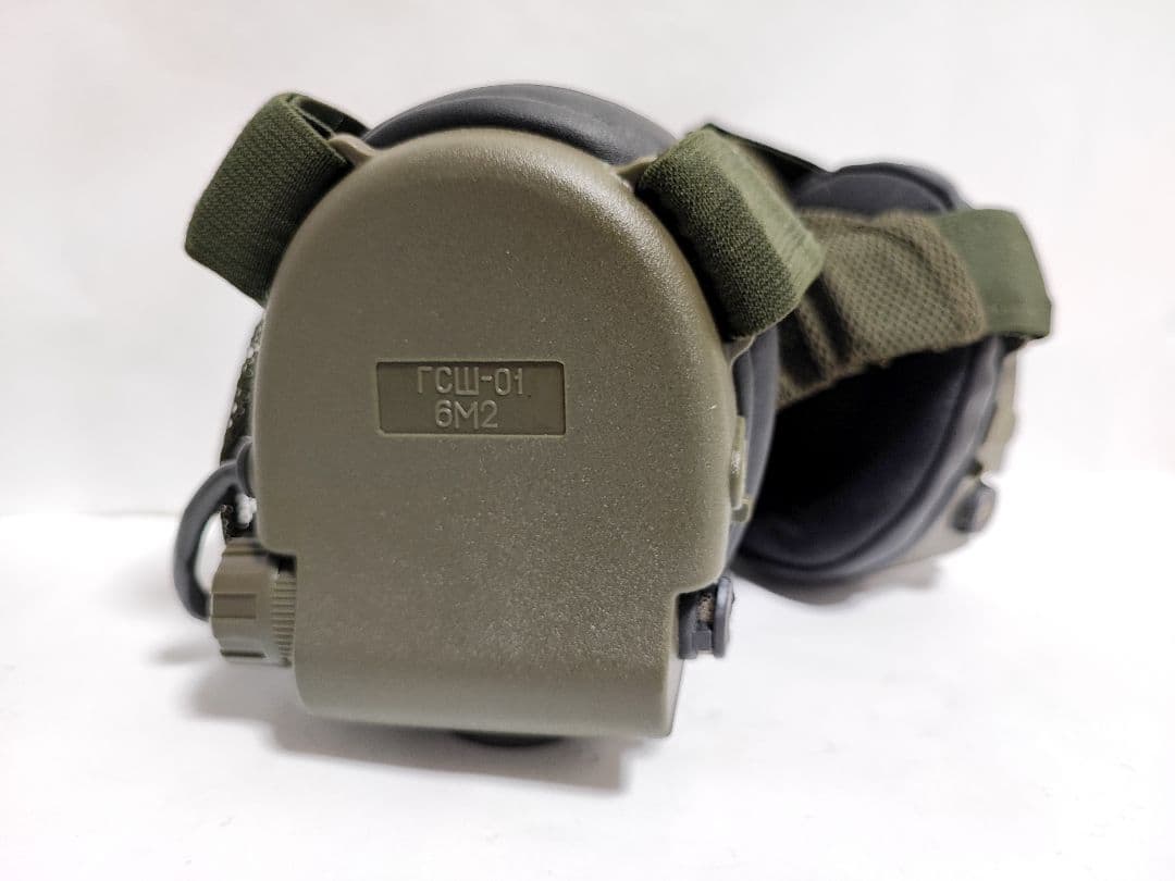 ロシア軍 実物 GSSh-01 6M2 イヤーマフ OD グリーン