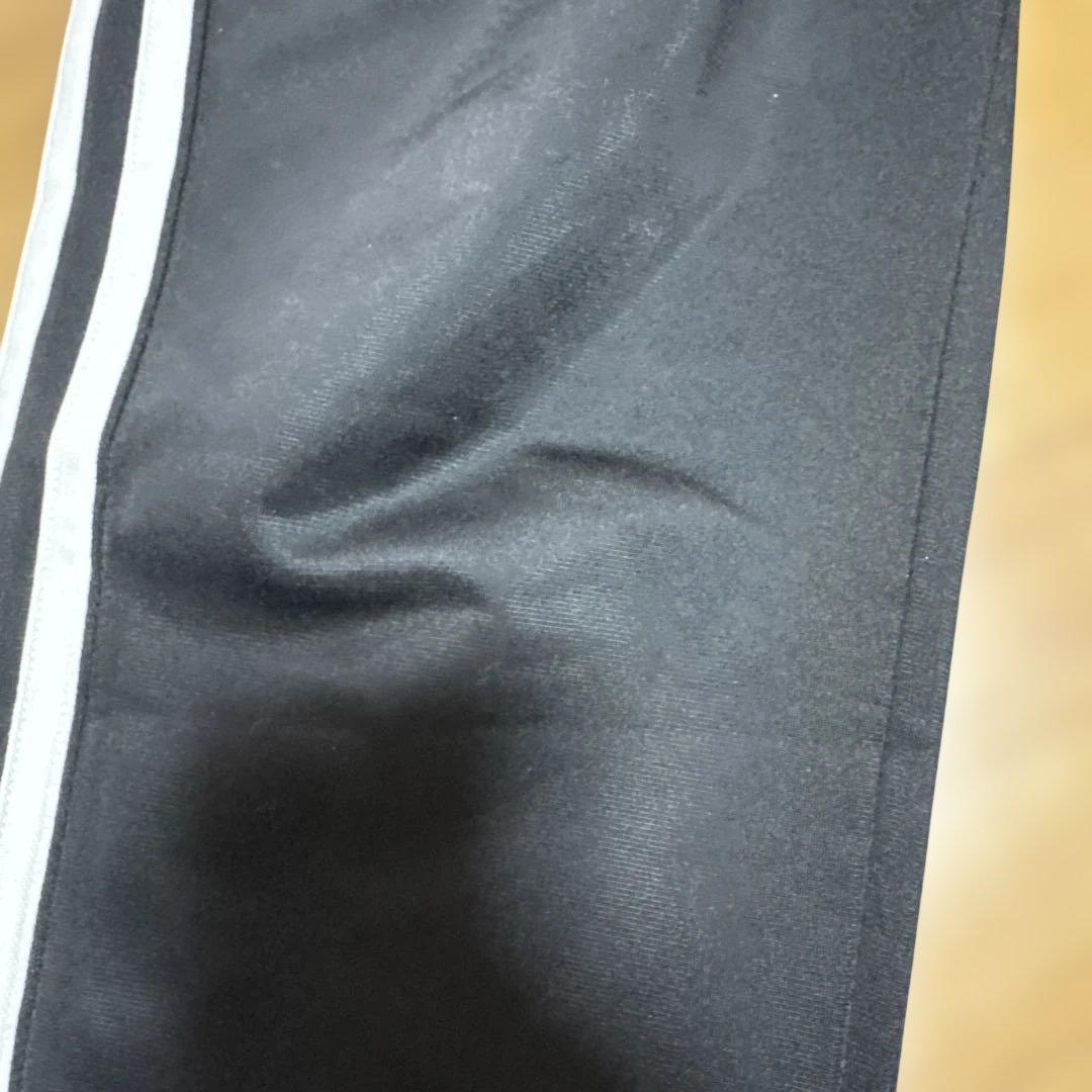 adidas ストライプジャージジャケット 黒