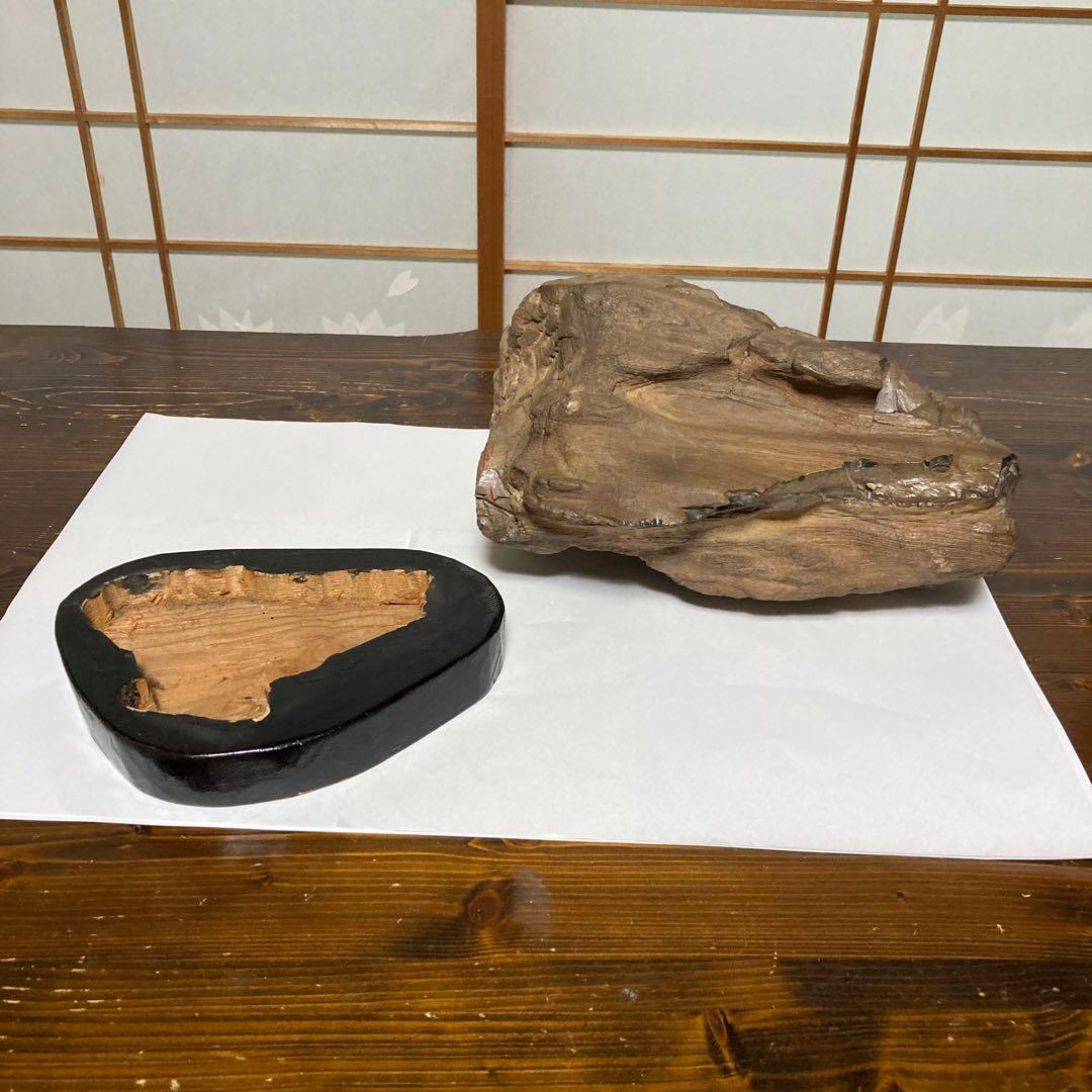 珪化木 木化石 古第三記～中生代 化石 奥能登産 形化木 台付 観賞用 オブジェ
