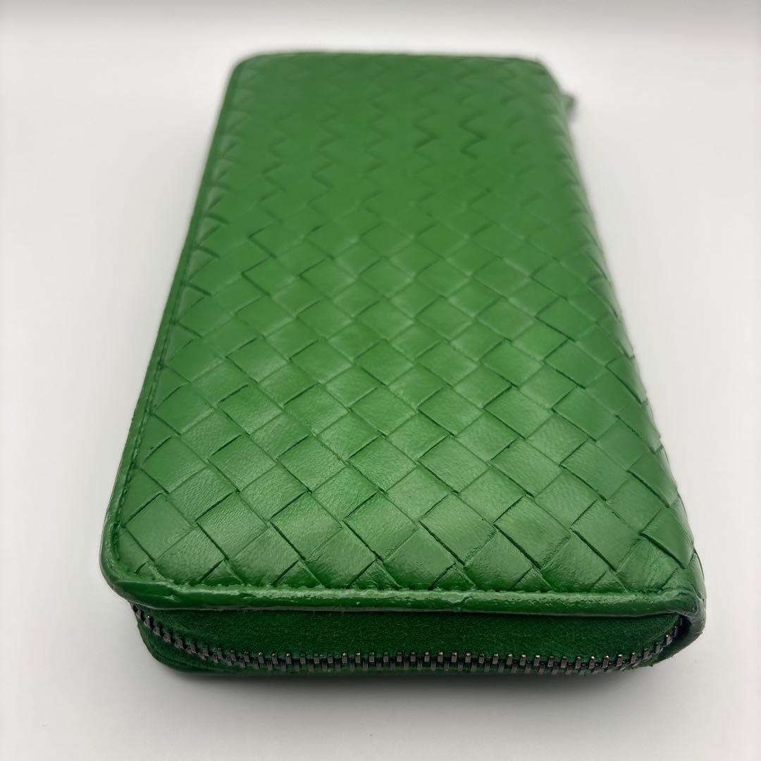 ◆正規品◆ボッティガヴェネタイントレチャート ラウンドファスナー長財布