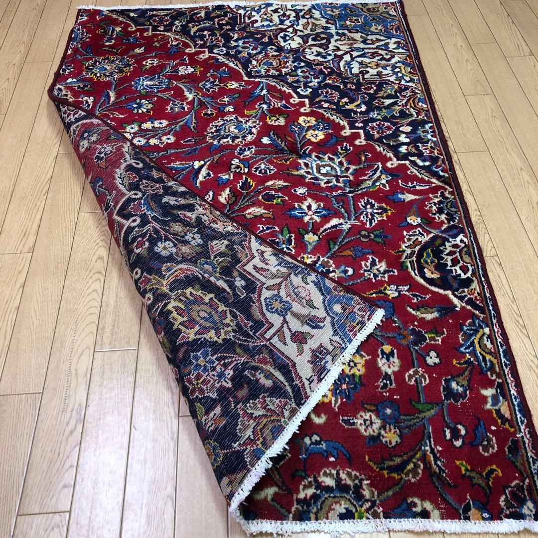 SALEペルシャ絨毯 ペルシャヴィンテージラグ 146x95 手織り オールド