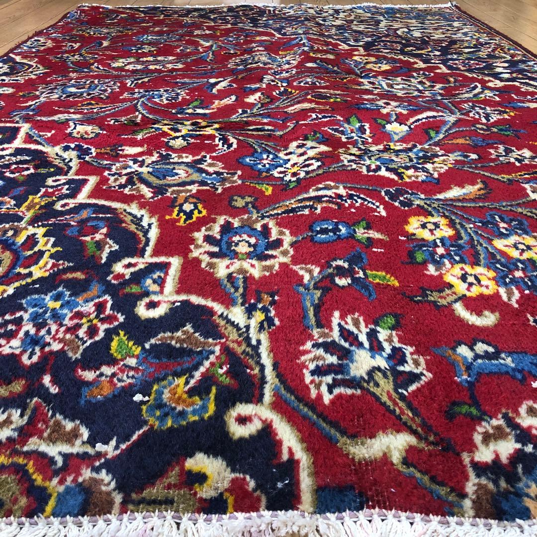 SALEペルシャ絨毯 ペルシャヴィンテージラグ 146x95 手織り オールド