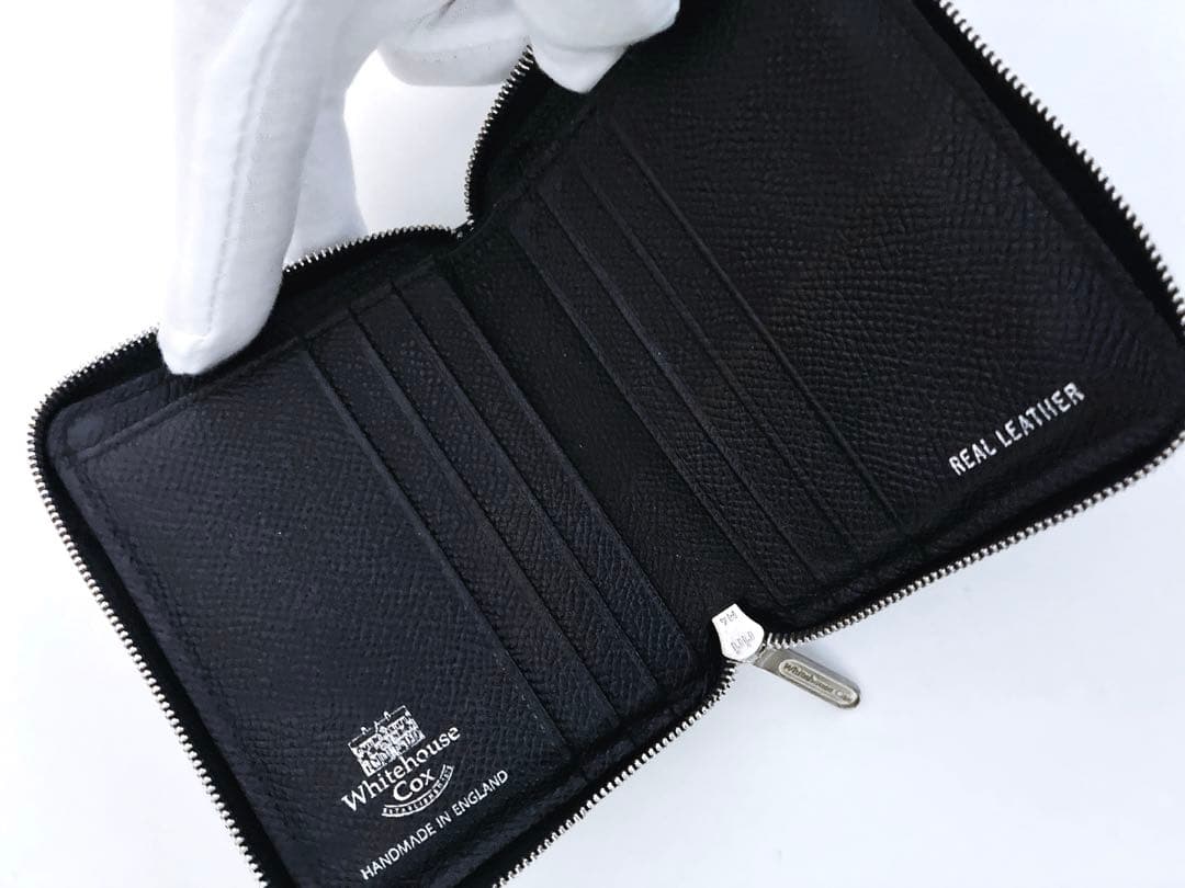 ホワイトハウスコックス S3063 ZIPROUND NOTE CASE シボ革