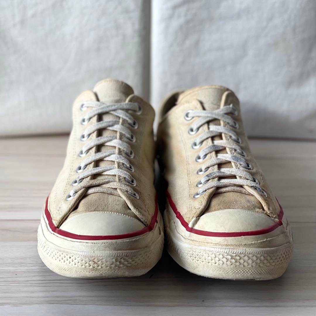 貴重な三ツ星！良い雰囲気！US9！70s コンバース チャックテイラー 生成り
