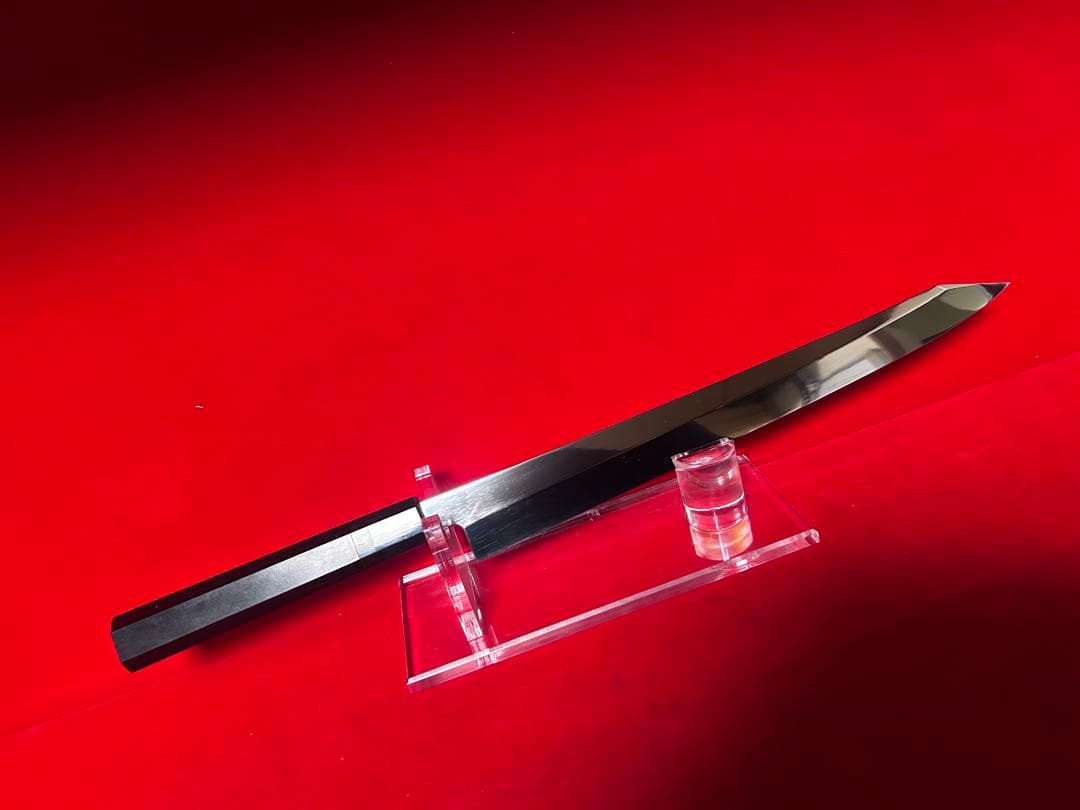 01563 包丁　剣型切付　尺　鏡面仕上げ　切味抜群　箱付　未使用品