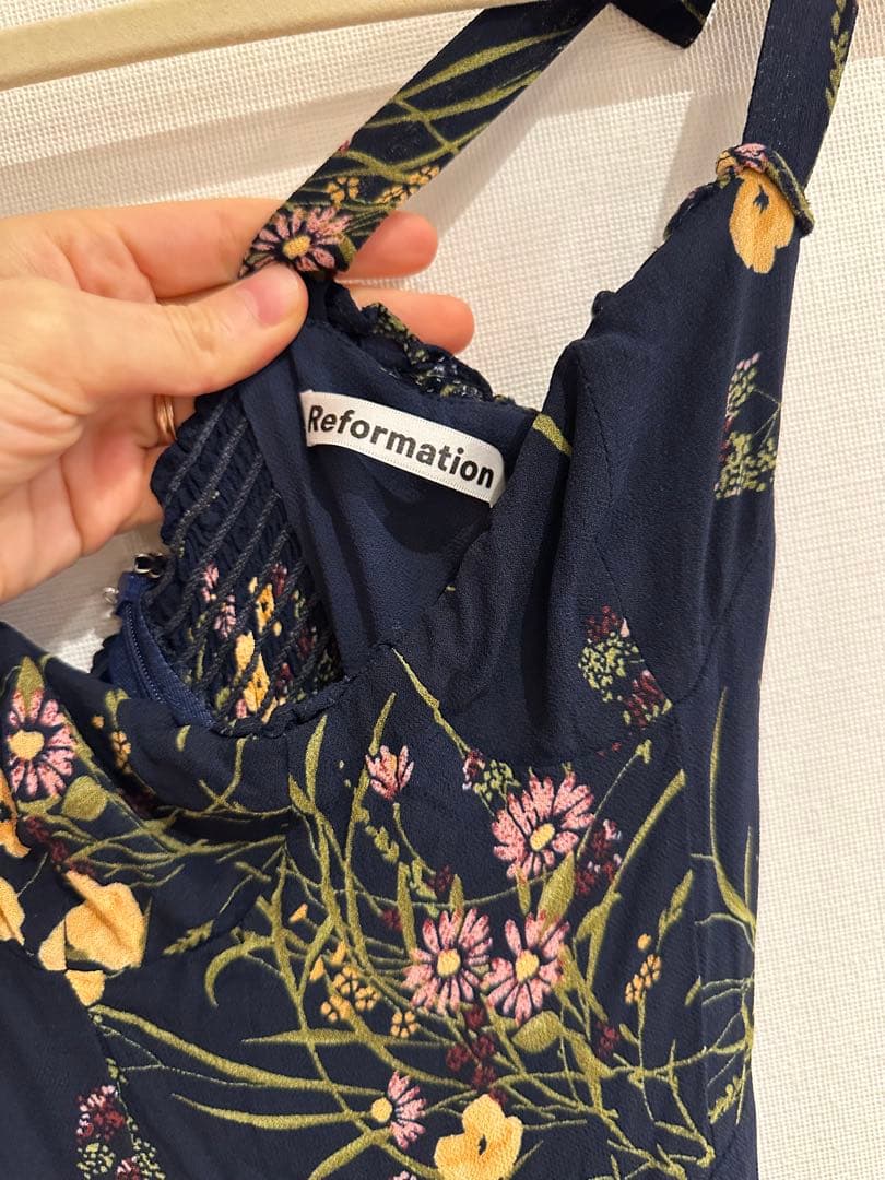 Reformation・Nikita Dress ネイビー花柄 Size 0