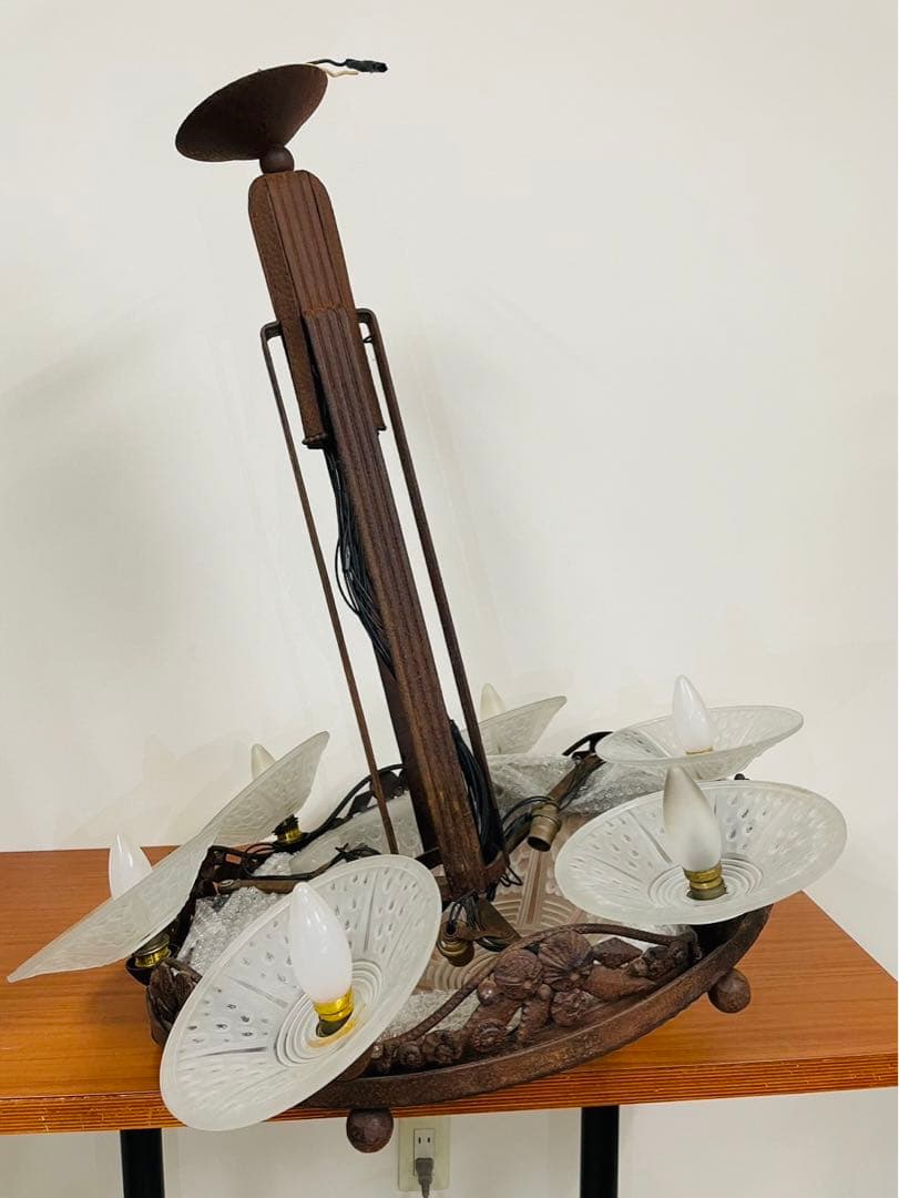 【関西の方限定！】　シャンデリア　照明　アンティーク　昭和レトロ