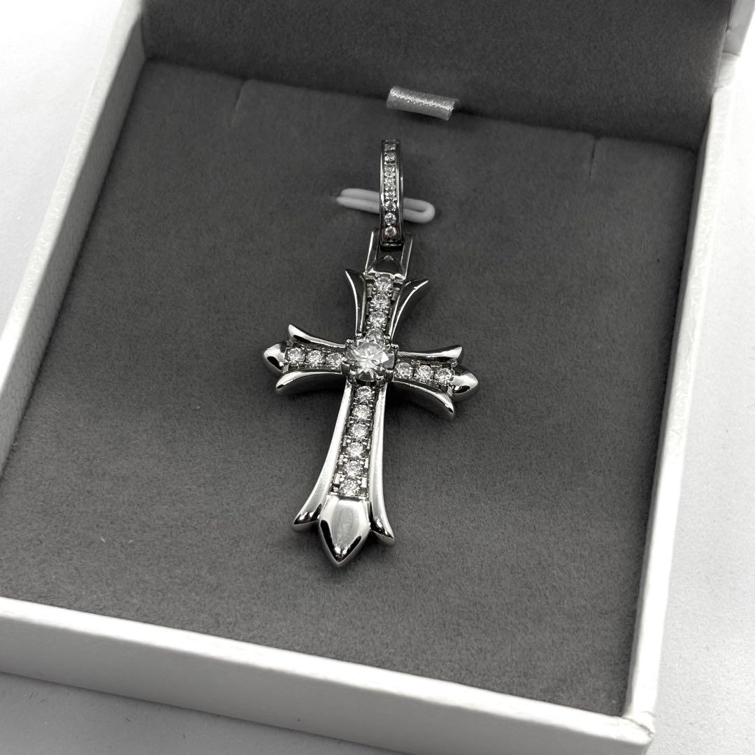 VVS モアサナイト クロスペンダント トップ　silver925 シルバー