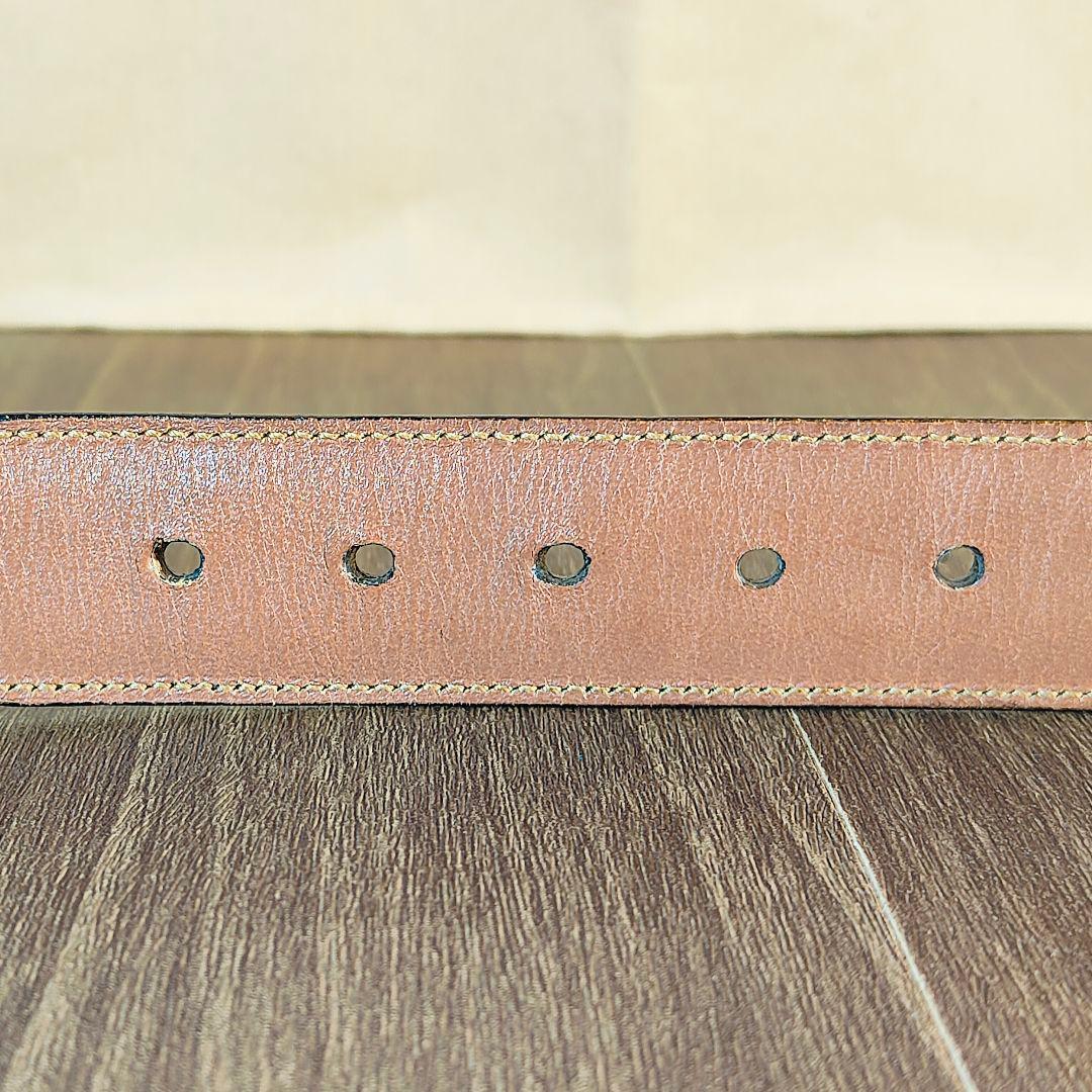 【Vintage USA製】ブルックスブラザーズ　高級艶バーガンディドレスベルト