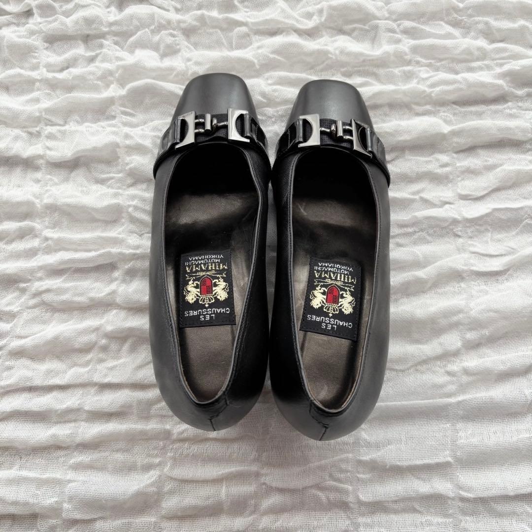 【新品未使用】 MIHAMA(ミハマ) パンプス スクエア バックル フォーマル