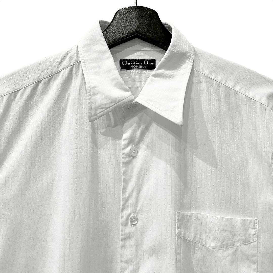 90s Christian DIOR コットンソリッドシャツ 名作 HOMME