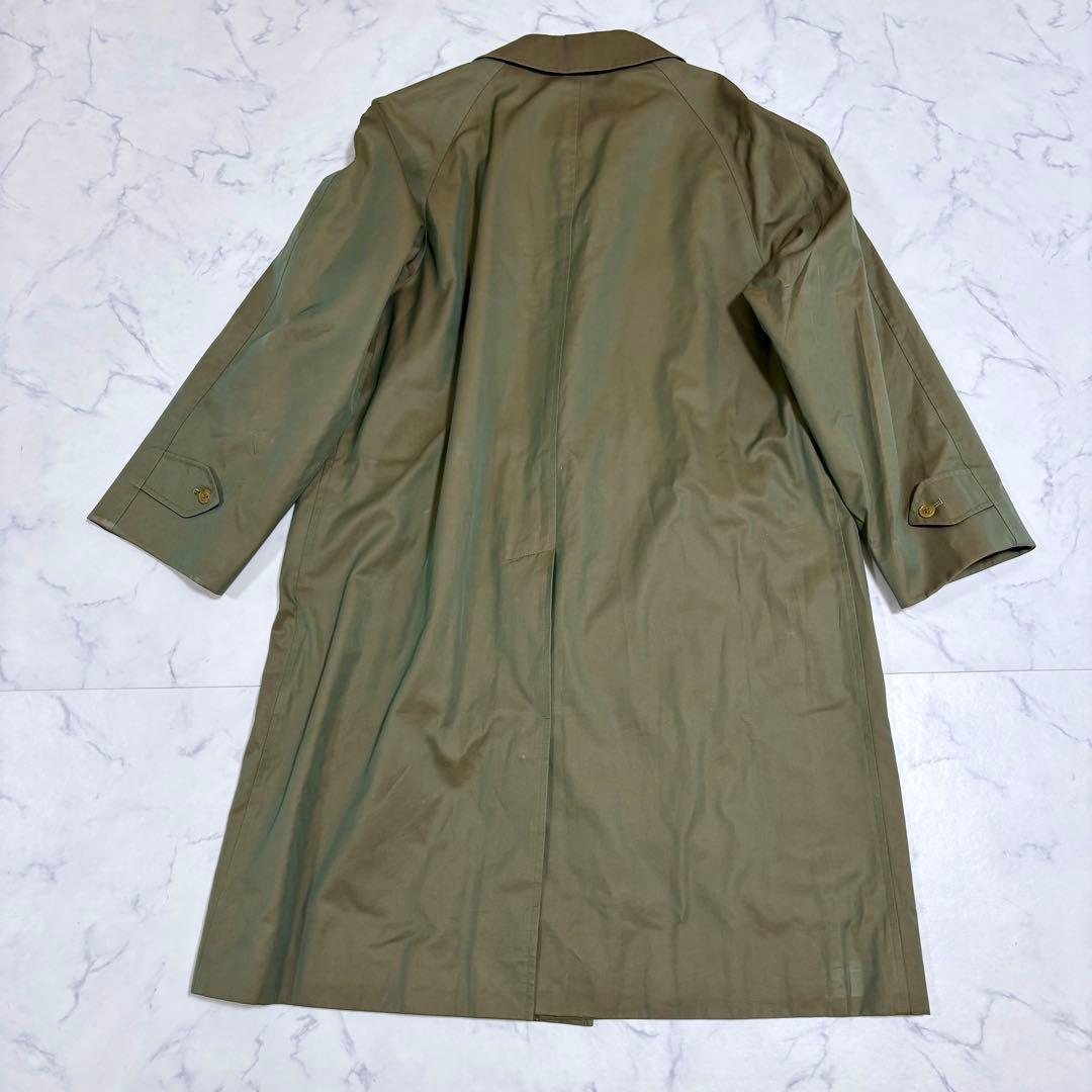 美品 バーバリーズ BURBERRY ステンカラーコート 綿 M カーキ