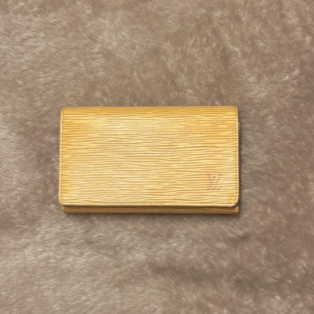 【希少】ルイヴィトン エピ ポルトフォイユ トレゾール 二つ折り財布 イエロー