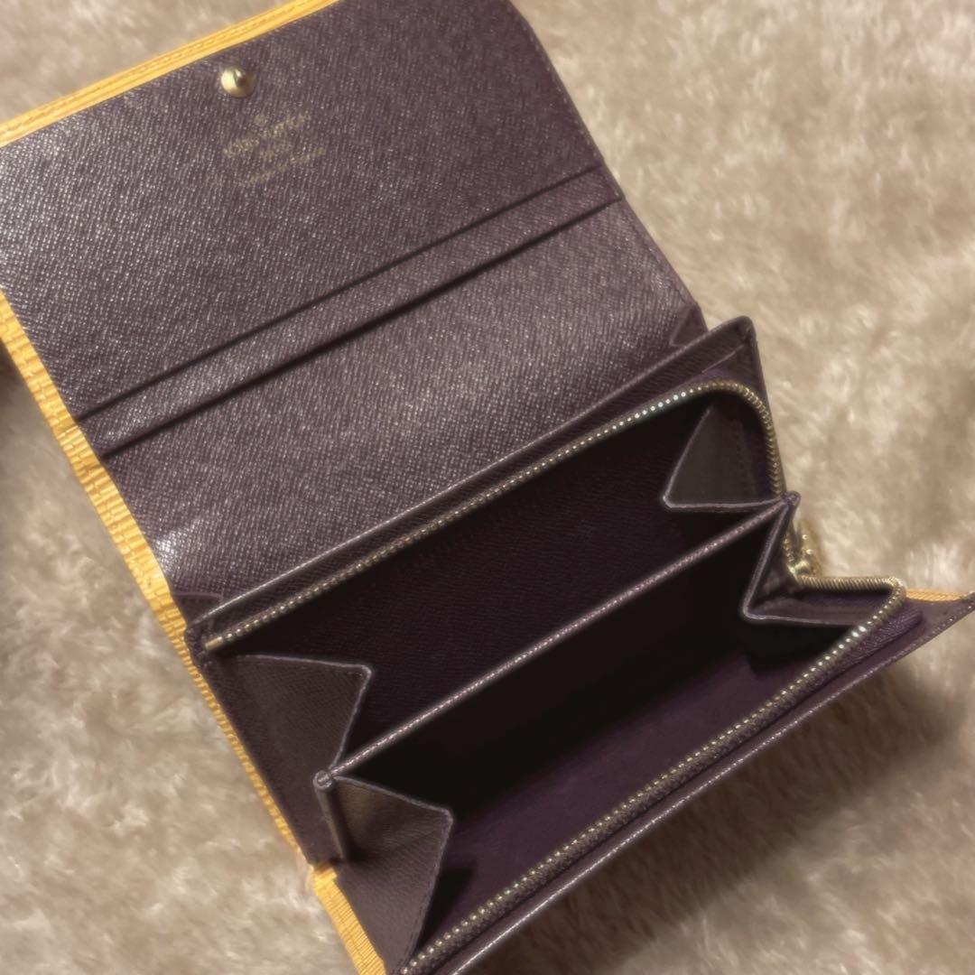 【希少】ルイヴィトン エピ ポルトフォイユ トレゾール 二つ折り財布 イエロー