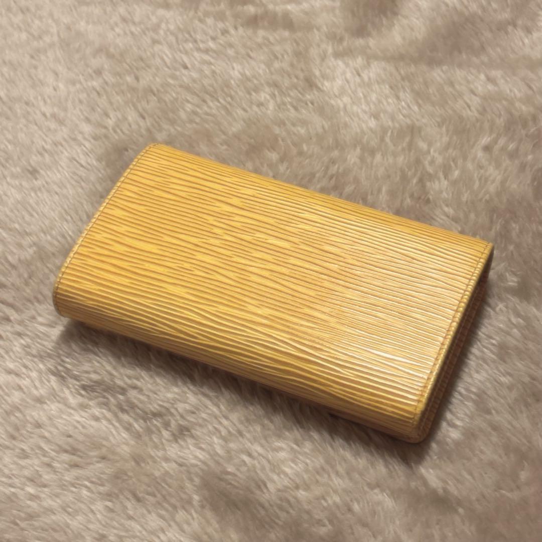 【希少】ルイヴィトン エピ ポルトフォイユ トレゾール 二つ折り財布 イエロー