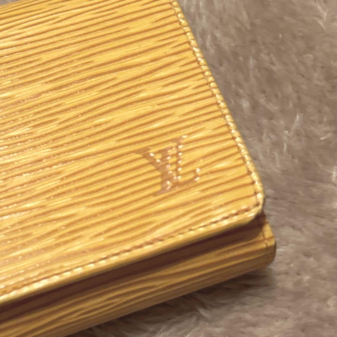 【希少】ルイヴィトン エピ ポルトフォイユ トレゾール 二つ折り財布 イエロー