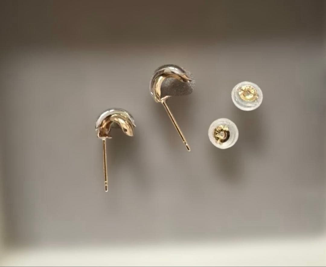 【限定セール】ツツミ K18イエローゴールド プラチナ ピアス