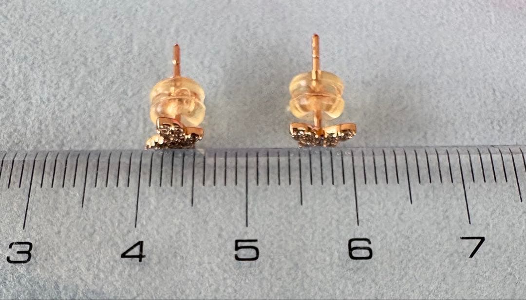 バタフライ パヴェ ダイヤモンド ピアス K18 蝶 アーカー/エテ/アガット