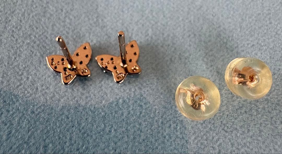 バタフライ パヴェ ダイヤモンド ピアス K18 蝶 アーカー/エテ/アガット