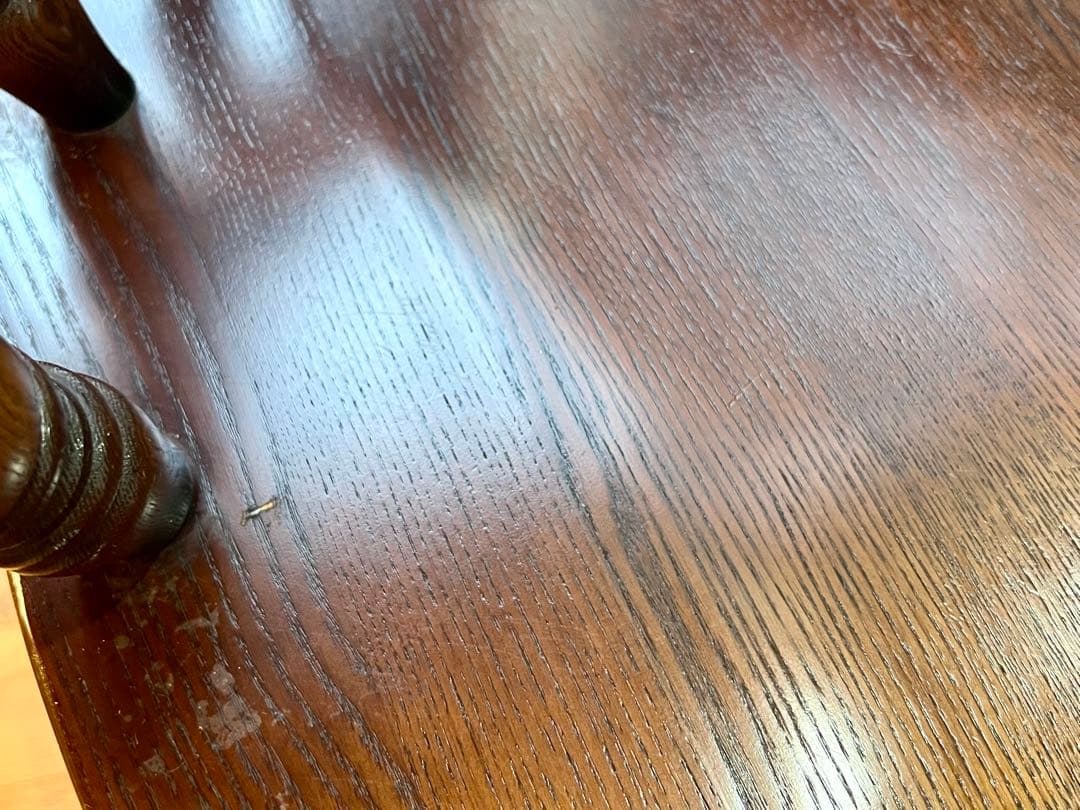 高級 オーク材 回転式アームチェア②