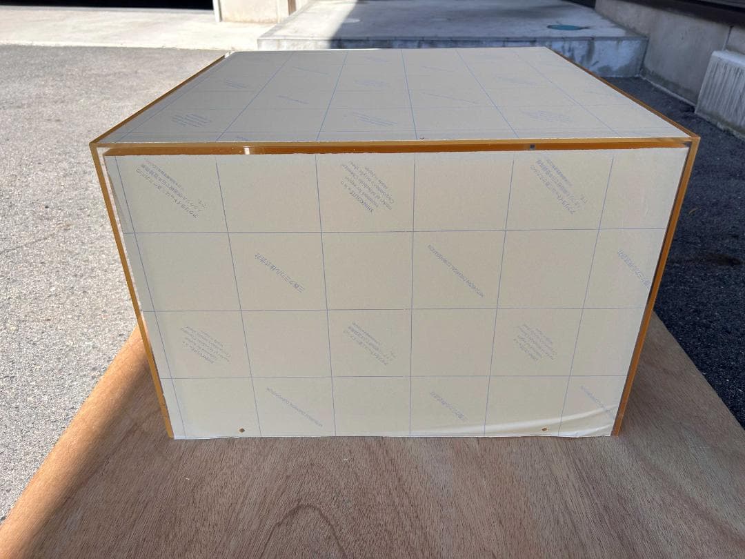 アクリル透明展示用BOXカバー5面体 ５㎜×600×600　固定ビス穴4方穴有