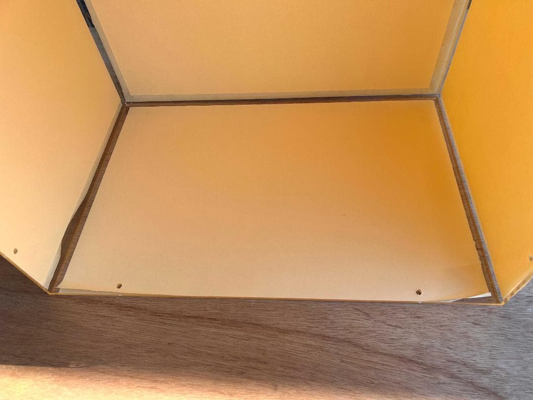 アクリル透明展示用BOXカバー5面体 ５㎜×600×600　固定ビス穴4方穴有