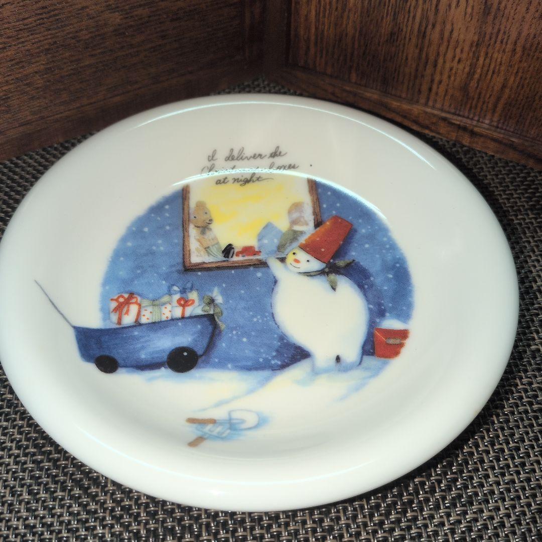 Shinzi Katoh 雪だるま 丸皿クリスマスプレート４種類7枚セット