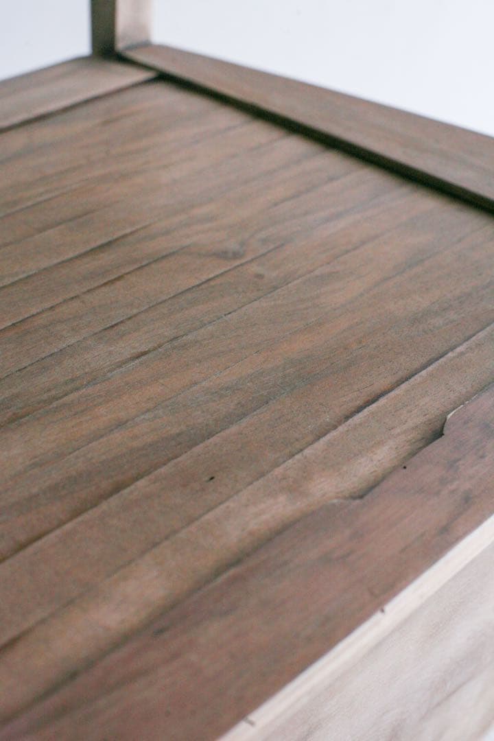 フランス　収納付きチェア　ダイニングチェア　無垢材　ブロカント　古家具