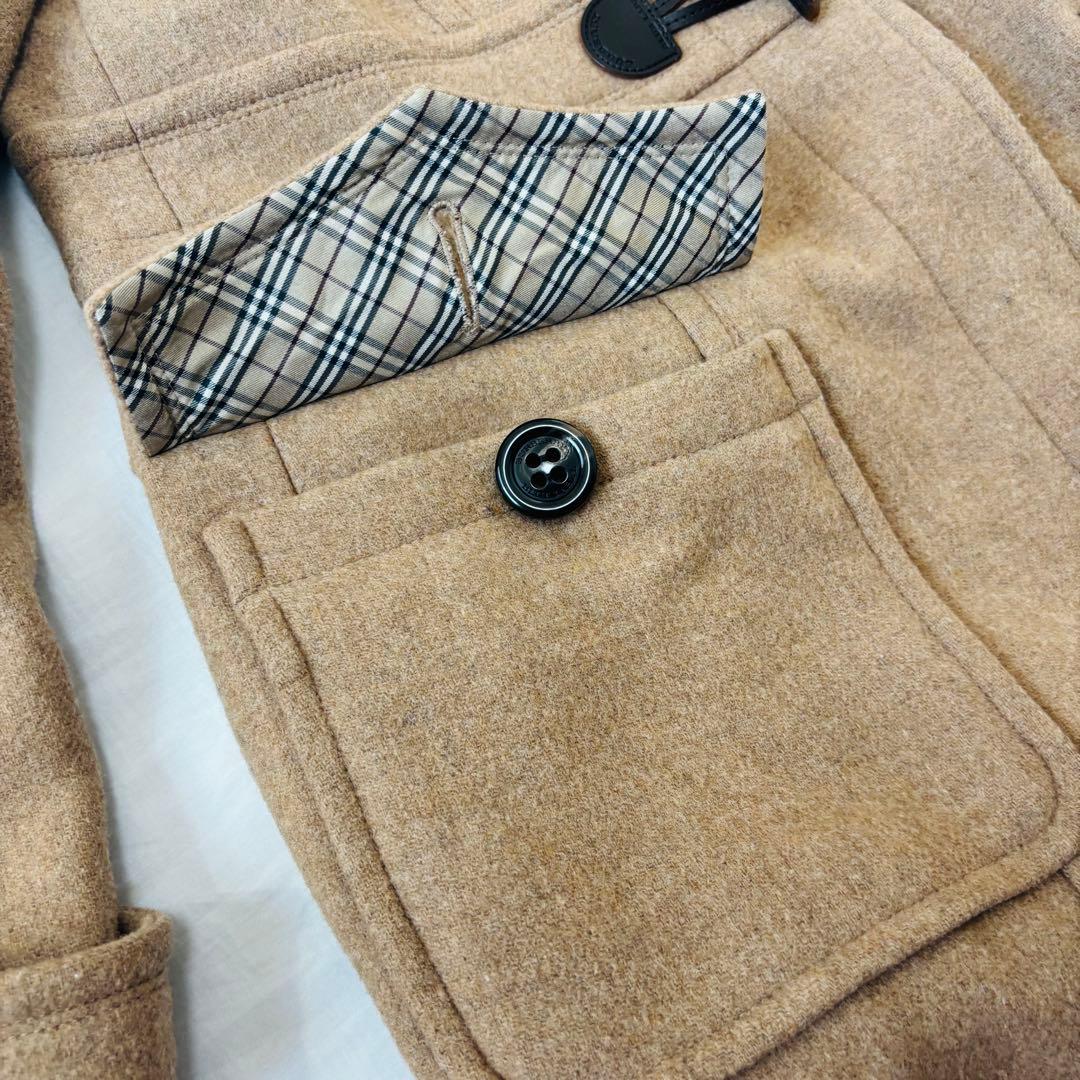 バーバリー ダッフルコート ノバチェック フード　ベージュ 40 Lサイズ